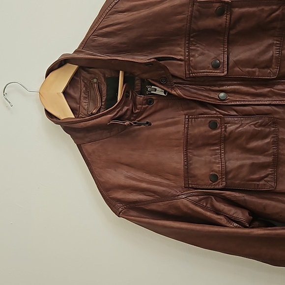 Eddie Bauer Lamb Leather Field Jacket M - Picture 2 of 9